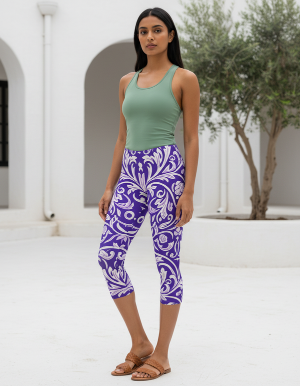 Thistle Leggings Capri Leggings — Dripper