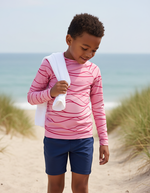 Hot Pink Aqua Kids Rash Guard Kids Rash Guard — Dripper
