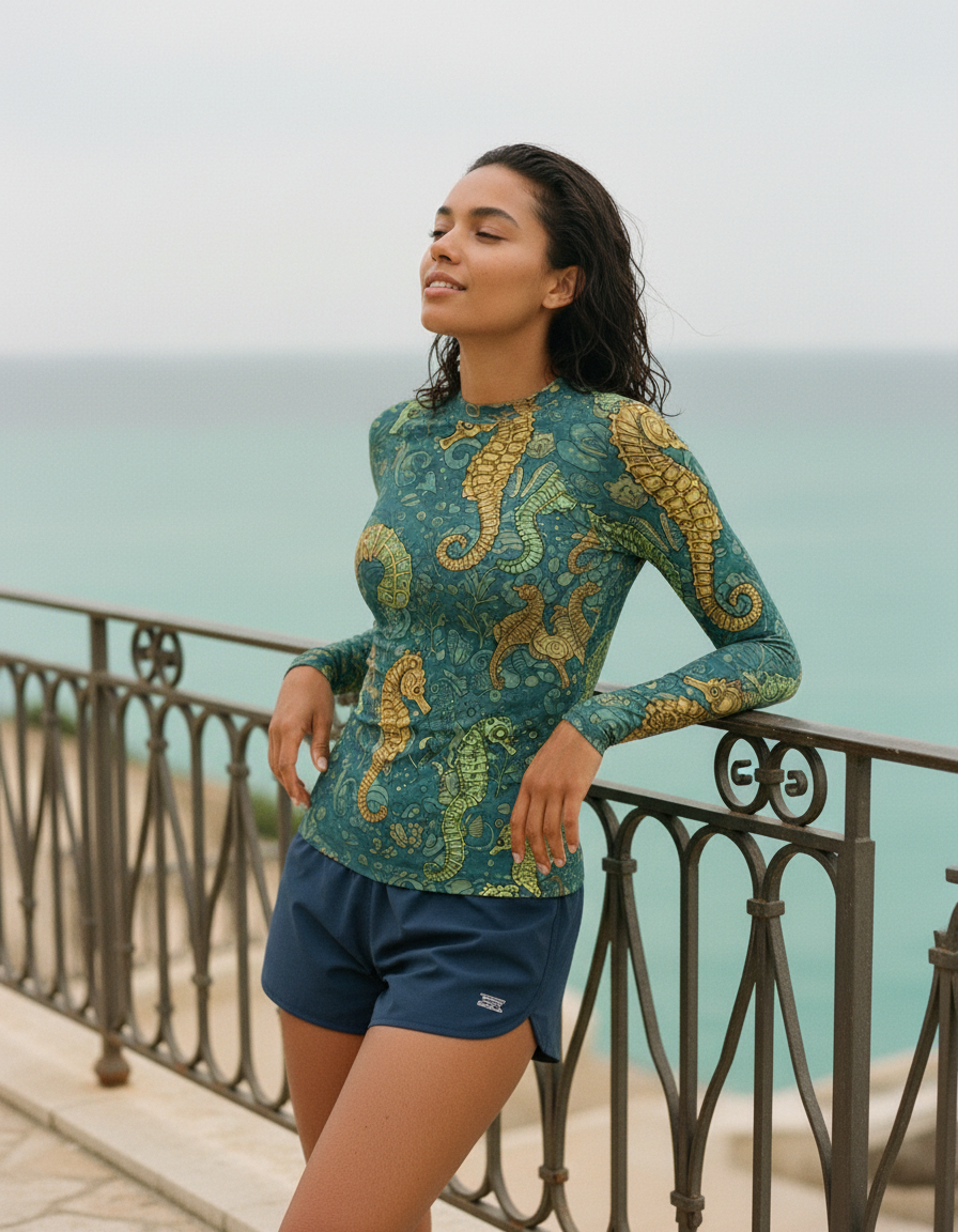 Women's Runway Emerald Triton women's rashguards