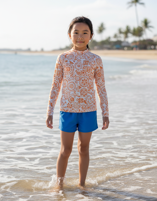 Muskmelon Echo Kids Rash Guard Kids Rash Guard — Dripper