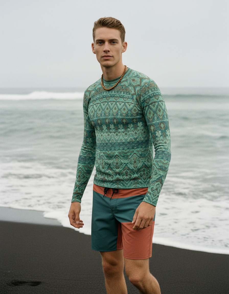 Men's Jelly Mint Serenade men's rashguards