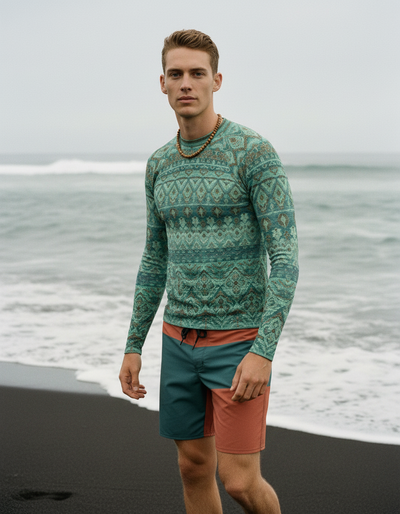Men's Jelly Mint Serenade rash guard