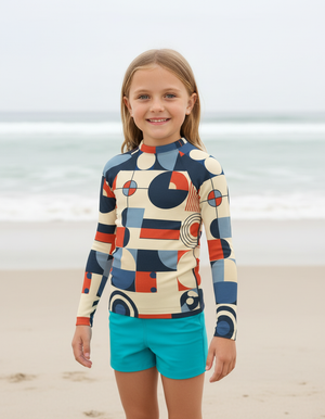 Kids Blue Aura Form kids rashguards