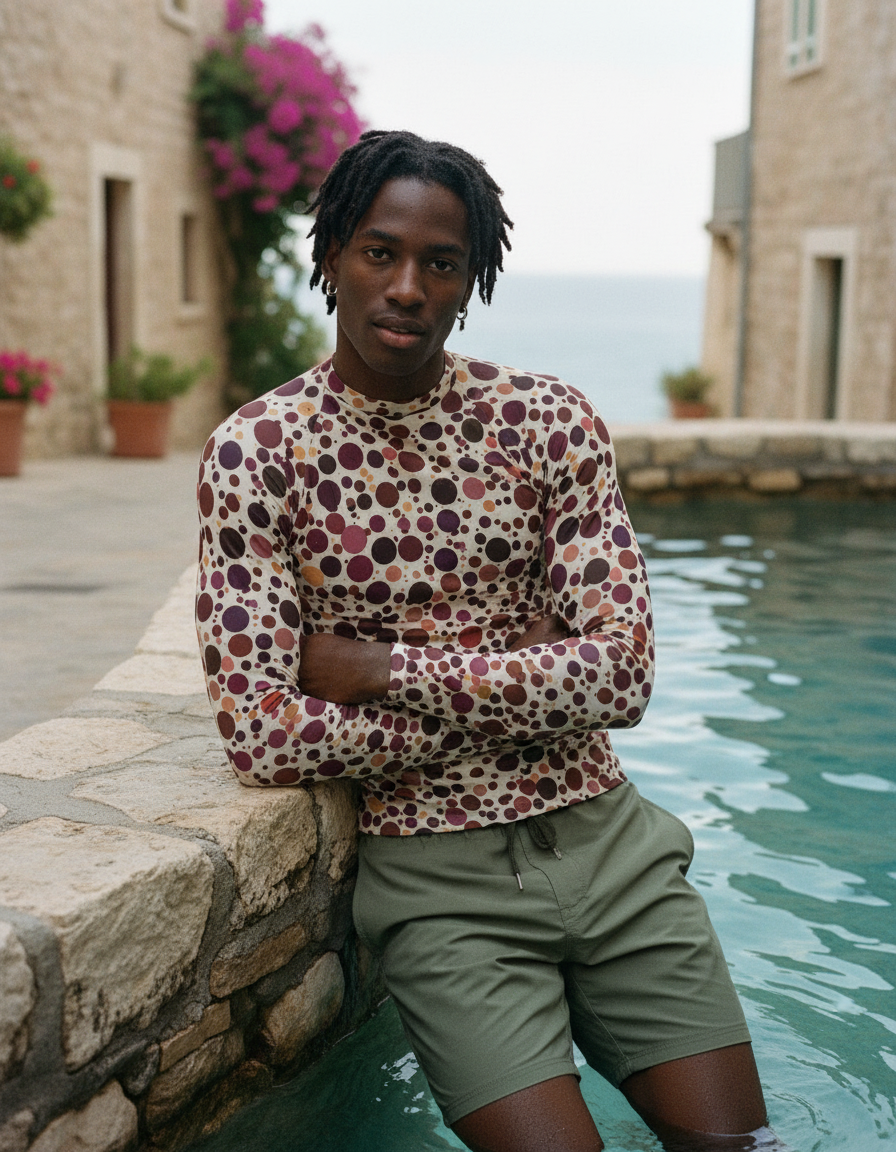 Men's Amaranth Dapple men's rashguards