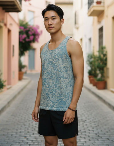 Men's Blue Aura Seabreeze Tank Top tank top