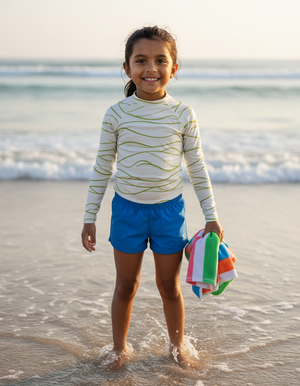 Kids Lime Aqua kids rashguards