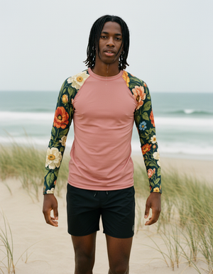 Tea Rose Elysium Rash Guard Men's Rashguard — Dripper