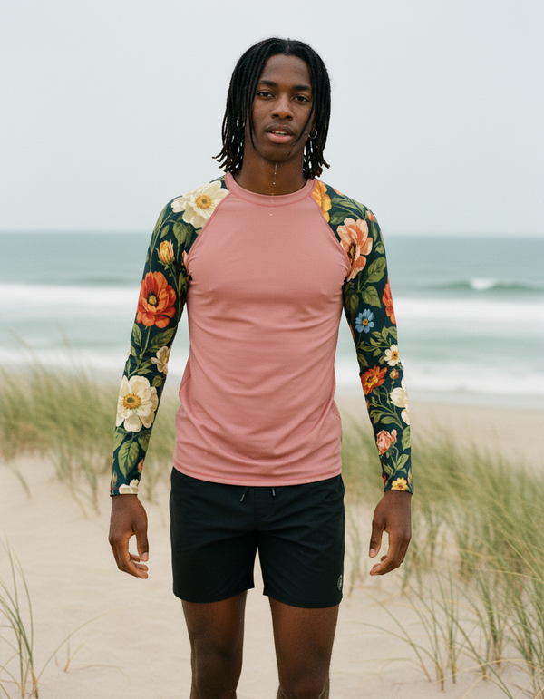 Rashguard in Tea Rose Elysium