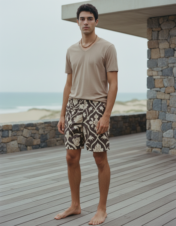 Men's Ottoman Tile Swim Trunks