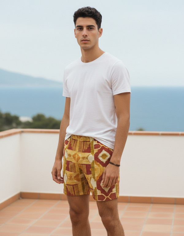 Men's African Kente Swim Trunks