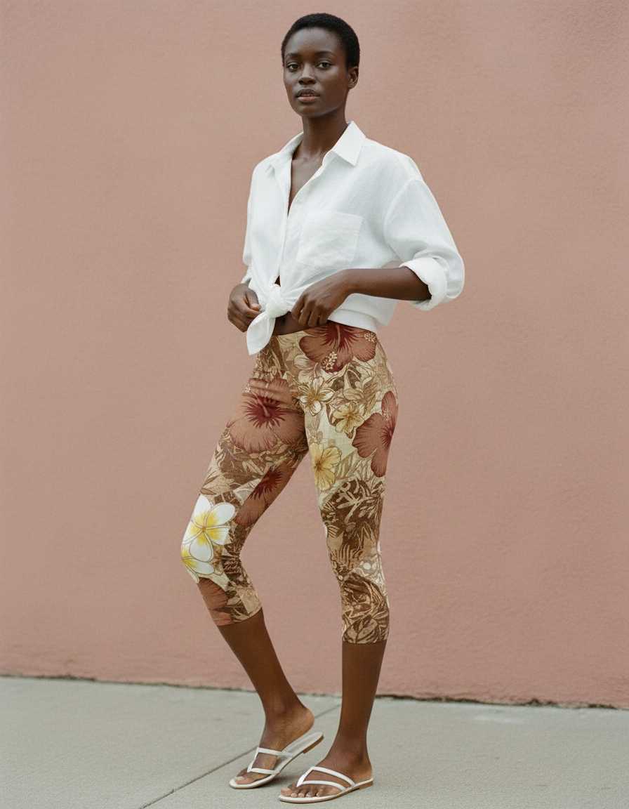 Coffee Bean Kumu capri leggings