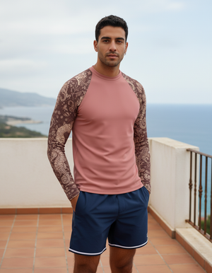 Tea Rose Triton Rash Guard Men's Rashguard — Dripper