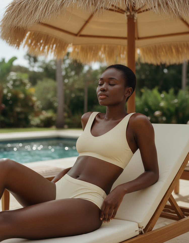 Oyster High-Waisted Bikini High-Waisted Bikini — Dripper