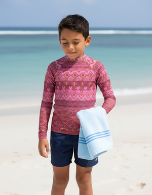 Millennial Pink Serenade Kids Rash Guard Kids Rash Guard — Dripper