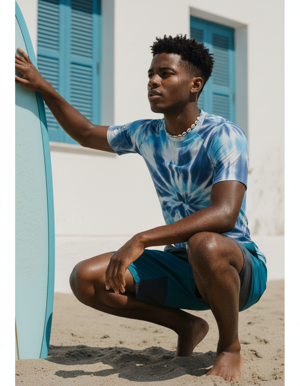 Men's Tie-Dye Rash Guard