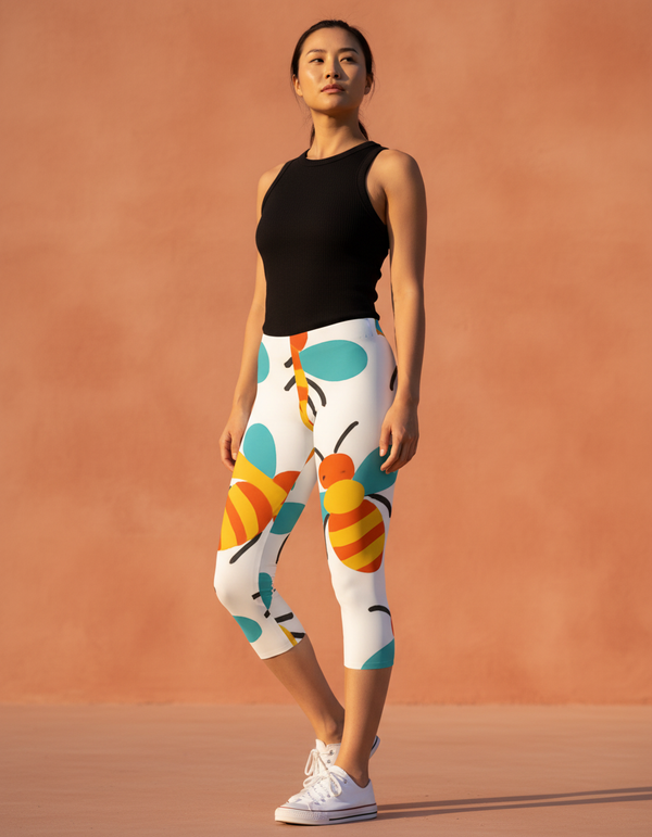 Honeycomb Capri Leggings Capri Leggings — Dripper