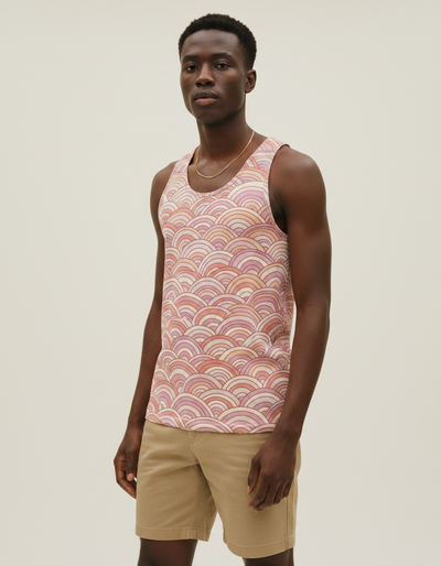 Men's Millennial Pink Kaze Tank Top tank top