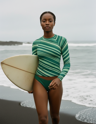 Women's Transformative Teal Sway rash guard