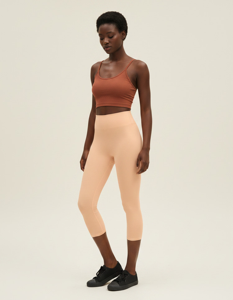 Peach Leggings Capri Yoga Leggings — Dripper