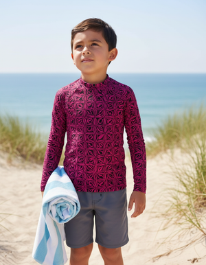 Kids Hot Pink Chord kids rashguards