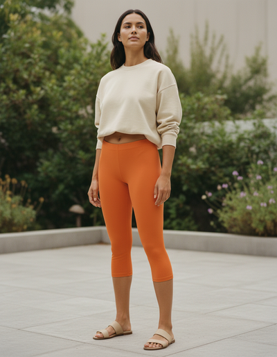 Tangerine Capri Leggings capri leggings