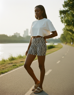 Women's Zebra Patterns Short Shorts