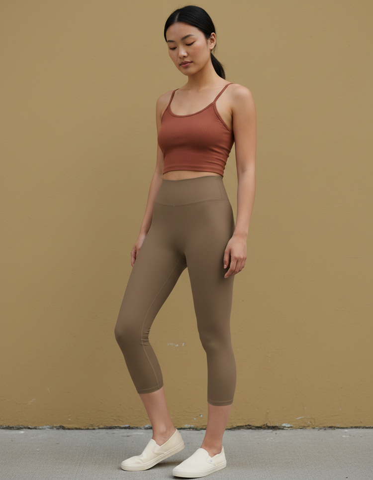 Leather Leggings Capri Yoga Leggings — Dripper