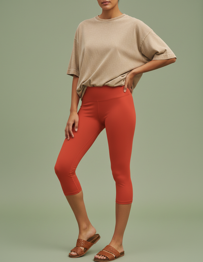 Blood Orange Capri Leggings capri leggings