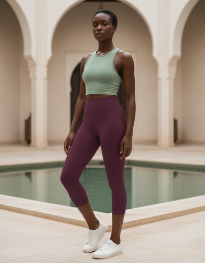 Mulberry Capri Yoga Leggings capri yoga leggings