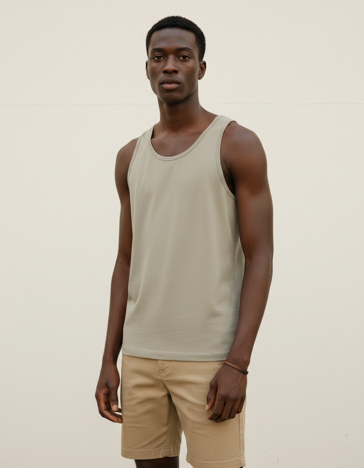 Greige Tank Top Men's Tank Top — Dripper
