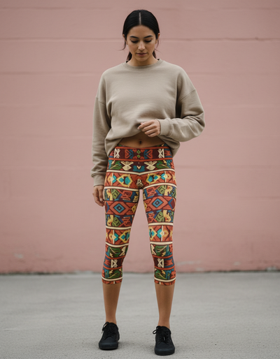 Burnt Sienna Estilo Capri Leggings capri leggings