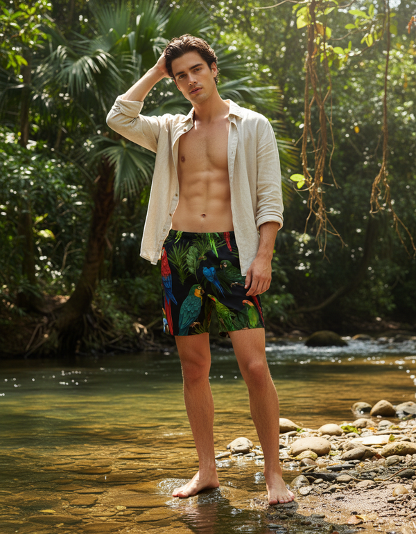 Tropical Escape Canopy Swim Trunks