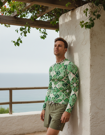 Men's Alexandrite Poppy rash guard