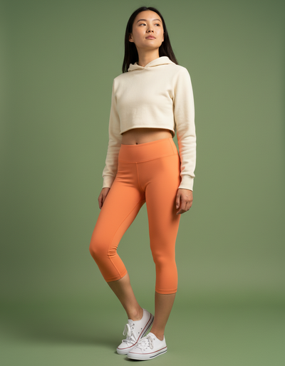 Atomic Tangerine Capri Leggings capri leggings