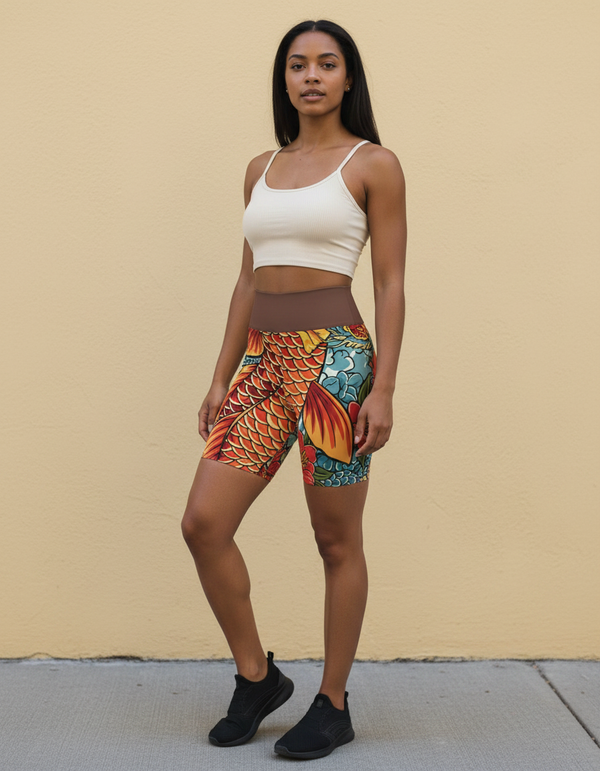 Koi Rising yoga shorts