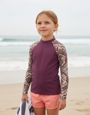 Amaranth Sari Kids Rash Guard Kids Rash Guard — Dripper