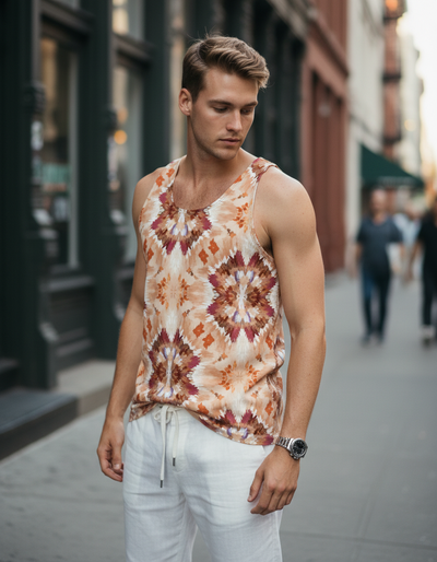 Men's Burnt Sienna Sumi Tank Top tank top