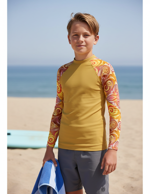 Amber Haze Prism Youth Rash Guard Youth Rash Guard — Dripper