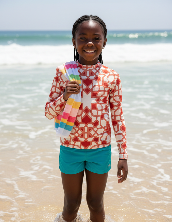 Kids Alhambra Patterns Rash Guard