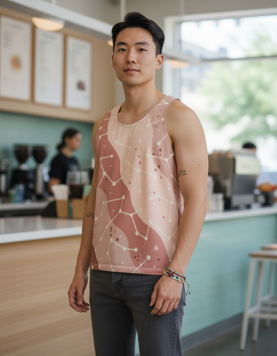 Men's Dusty Rose Nebula Tank Top tank top