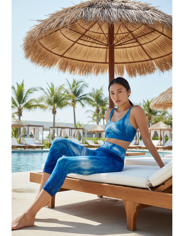 Women's Shibori Yoga Capri Leggings