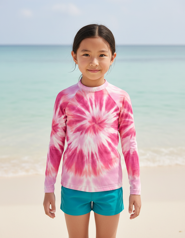 Kids Tie-Dye Rash Guard