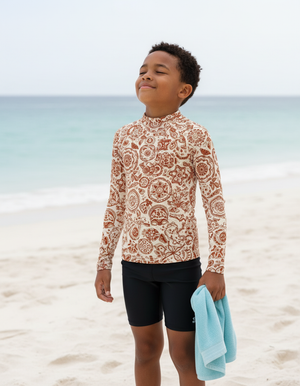 Kids Burnt Sienna kids rashguards
