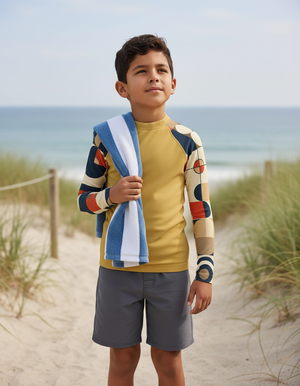 Amber Haze Form Kids Rash Guard Kids Rash Guard — Dripper