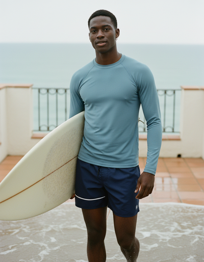 Men's Pewter Blue rash guard