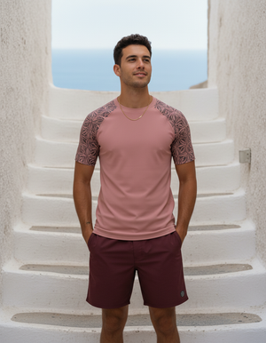 Men's Tea Rose Chord men's short-sleeve rashguards