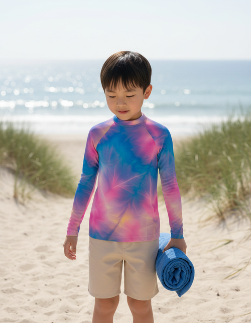 Blue Aura Frost Kids Rash Guard Kids Rash Guard — Dripper