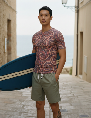 Men's Tea Rose Spectrum men's short-sleeve rashguards