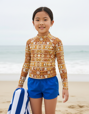 Amber Haze Estilo Kids Rash Guard Kids Rash Guard — Dripper