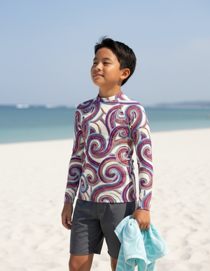 Youth Burnished Lilac Spectrum youth rashguards